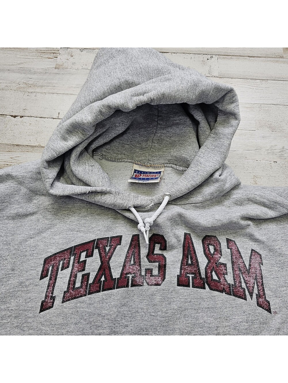 Vintage Texas A&M University Aggies Gray Hoodie Men's XL Football Hanes Cotton